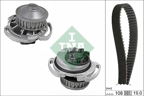 INA 530 0717 30 - Water Pump & Timing Belt Set www.parts5.com