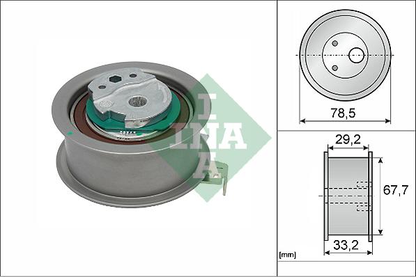 INA 531 0927 10 - Polea tensora, correa dentada www.parts5.com