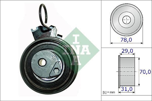 INA 531 0532 10 - Tensioner Pulley, timing belt www.parts5.com