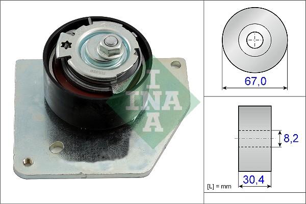 INA 531 0858 10 - Napenjalni valj, zobati jermen www.parts5.com