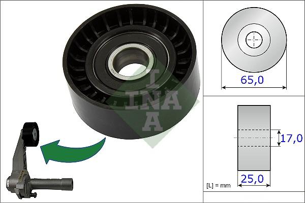 INA 531 0866 10 - Паразитна / водеща ролка, пистов ремък www.parts5.com