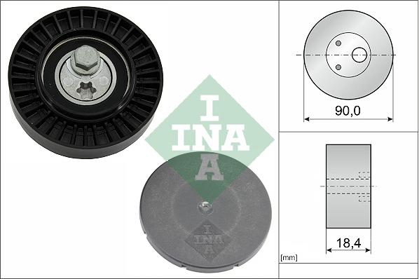 INA 531 0880 10 - Deflection / Guide Pulley, v-ribbed belt www.parts5.com