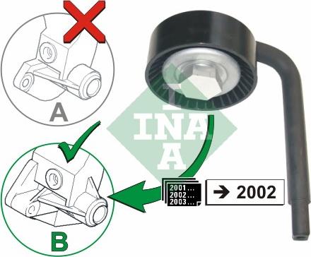 INA 531 0790 10 - Polea inversión / guía, correa poli V www.parts5.com