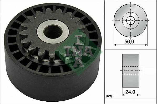 INA 531 0744 10 - Polea inversión / guía, correa poli V www.parts5.com