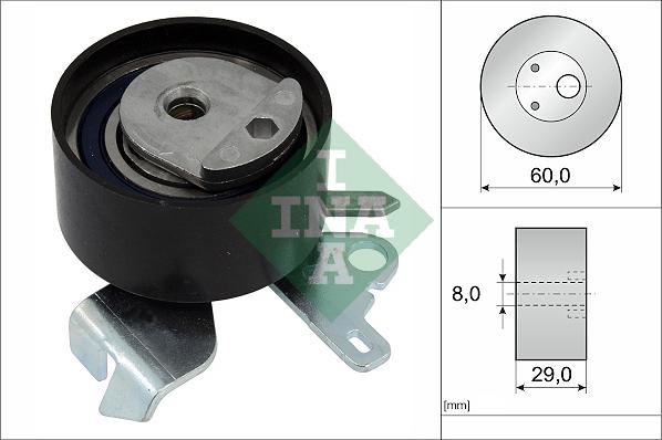 INA 531 0755 10 - Rola intinzator,curea distributie www.parts5.com