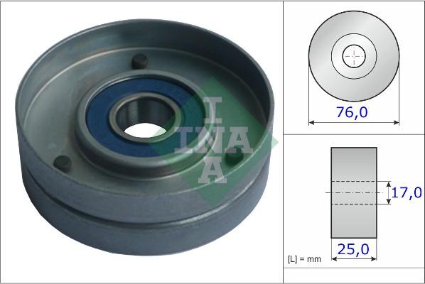 INA 531 0751 30 - Паразитна / водеща ролка, пистов ремък www.parts5.com