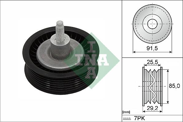 INA 532 0909 10 - Deflection / Guide Pulley, v-ribbed belt parts5.com