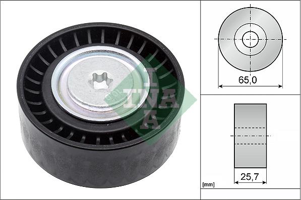 INA 532 0907 10 - Deflection / Guide Pulley, v-ribbed belt parts5.com