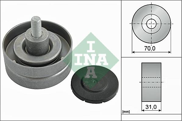 INA 532 0415 10 - Szíjtárcsa / vezetőgörgő, hosszbordás szíj www.parts5.com