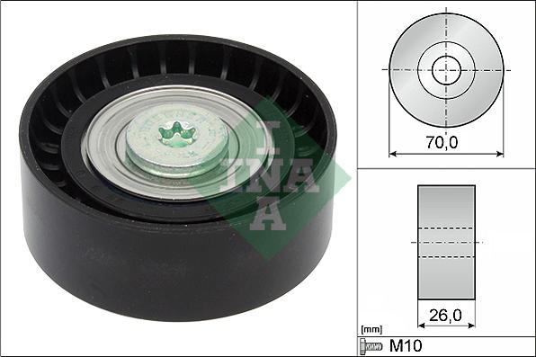 INA 532 0434 10 - Deflection / Guide Pulley, v-ribbed belt parts5.com