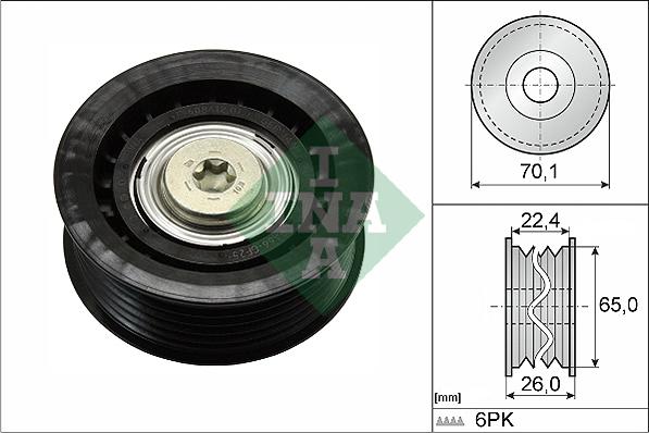 INA 532 0471 10 - Szíjtárcsa / vezetőgörgő, hosszbordás szíj www.parts5.com