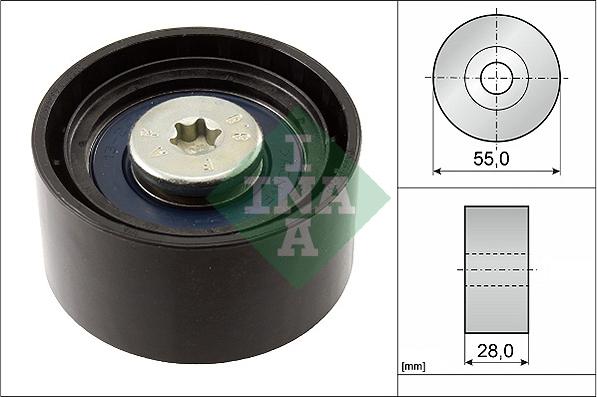 INA 532 0556 10 - Deflection / Guide Pulley, v-ribbed belt parts5.com