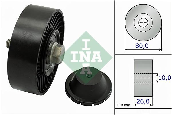 INA 532 0512 10 - Szíjtárcsa / vezetőgörgő, hosszbordás szíj www.parts5.com