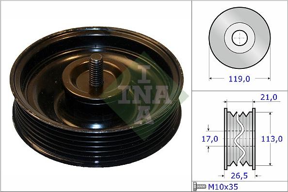 INA 532 0695 10 - Polea inversión / guía, correa poli V www.parts5.com