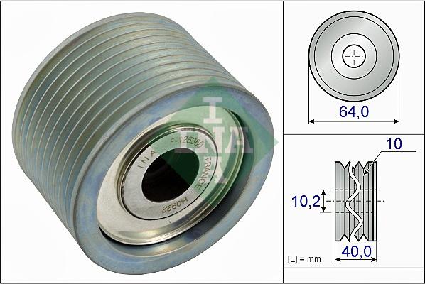 INA 532 0662 10 - Паразитна / водеща ролка, пистов ремък www.parts5.com