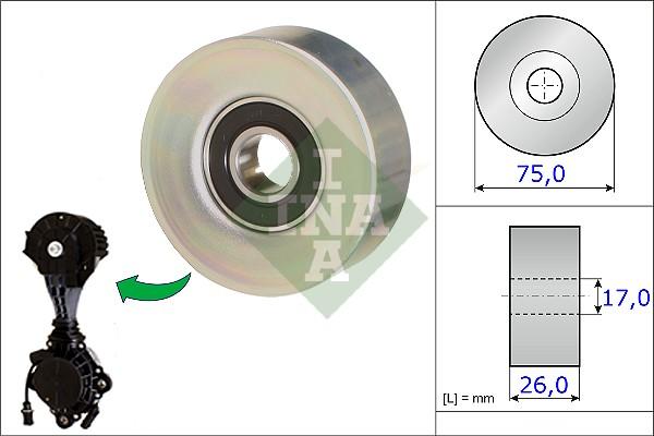 INA 532 0676 10 - Deflection / Guide Pulley, v-ribbed belt parts5.com