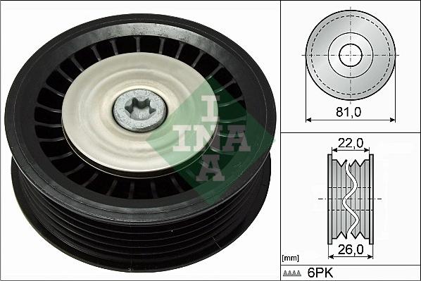 INA 532 0678 10 - Τροχαλία παρέκκλισης, ιμάντας poly-V www.parts5.com