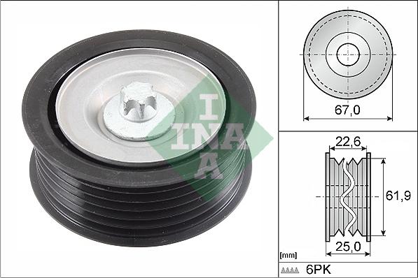 INA 532 0866 10 - Polea inversión / guía, correa poli V www.parts5.com