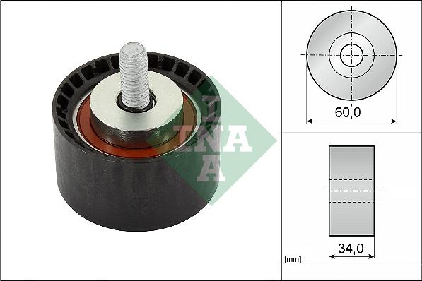 INA 532 0888 10 - Rola ghidare / conducere, curea distributie www.parts5.com