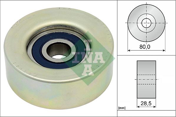 INA 532 0873 20 - Polea inversión / guía, correa poli V www.parts5.com