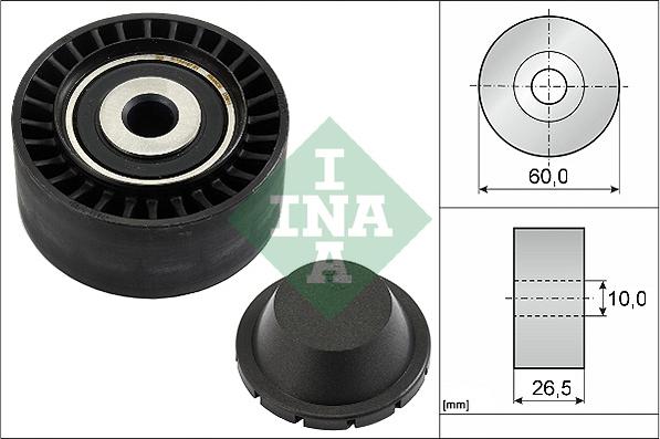 INA 532 0331 10 - Deflection / Guide Pulley, v-ribbed belt www.parts5.com