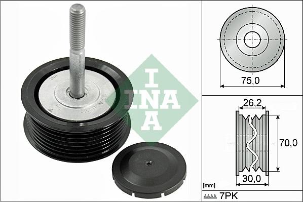 INA 532 0792 10 - Deflection / Guide Pulley, v-ribbed belt www.parts5.com