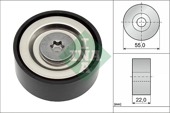 INA 532 0720 10 - Umlenk / Führungsrolle, Keilrippenriemen www.parts5.com