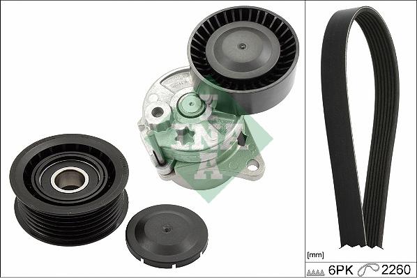 INA 529 0450 10 - Komplet rebrastega jermena www.parts5.com