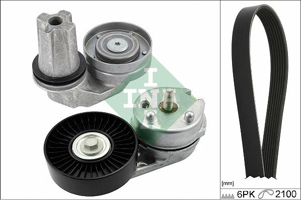 INA 529 0422 10 - Komplet rebrastega jermena www.parts5.com