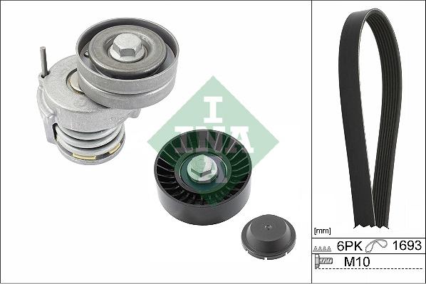 INA 529 0534 10 - V-Ribbed Belt Set parts5.com