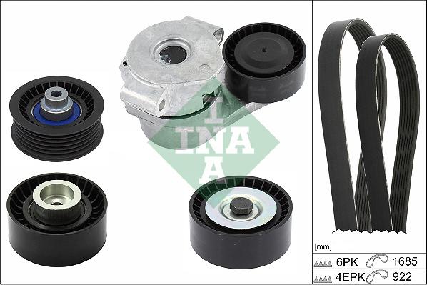 INA 529 0526 10 - Sada žebrovaných klínových řemenů www.parts5.com