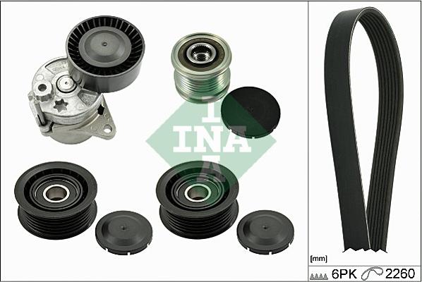 INA 529 0115 21 - Komplet rebrastega jermena www.parts5.com