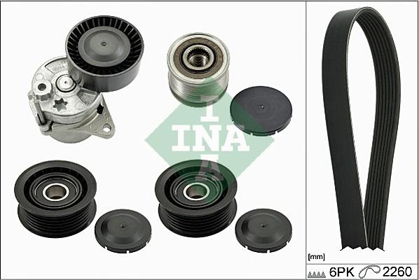 INA 529 0115 22 - V-Ribbed Belt Set parts5.com