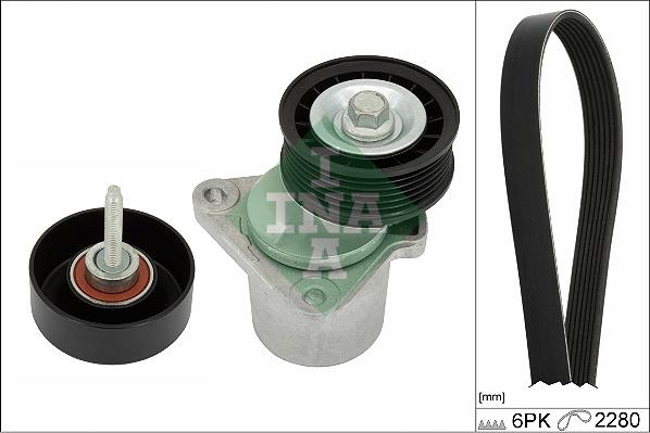 INA 529 0398 10 - Set curea transmisie cu caneluri www.parts5.com