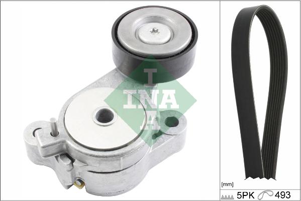 INA 529 0340 10 - Komplet rebrastega jermena parts5.com