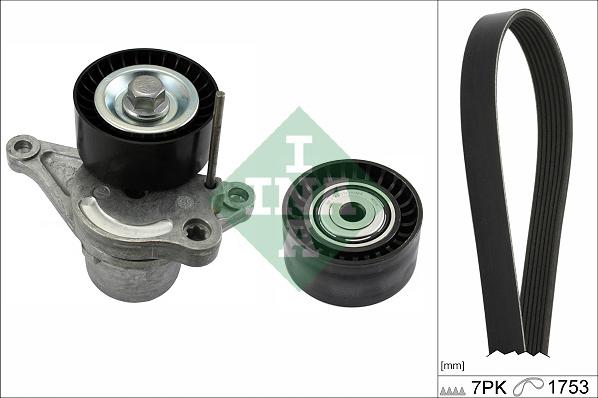 INA 529 0354 10 - Garnitura klinastog rebrastog kaiša www.parts5.com