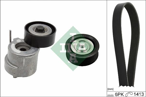 INA 529 0305 10 - Set curea transmisie cu caneluri www.parts5.com