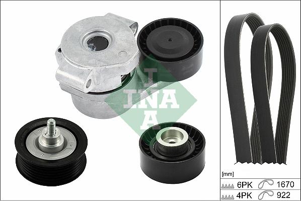 INA 529 0301 10 - Поликлиновый ременный комплект www.parts5.com