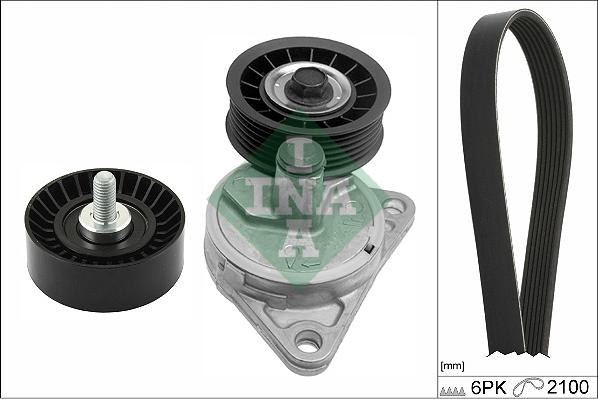 INA 529 0385 10 - Garnitura klinastog rebrastog kaiša www.parts5.com