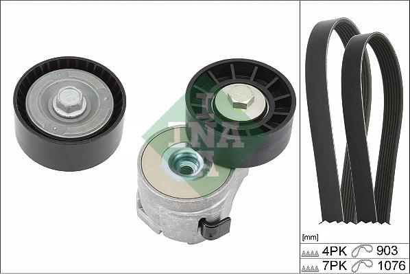 INA 529 0383 10 - Ozubený klinový remeň - Sada www.parts5.com