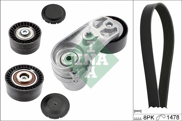 INA 529 0211 10 - Set curea transmisie cu caneluri www.parts5.com