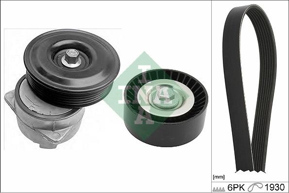 INA 529 0221 10 - Garnitura klinastog rebrastog kaiša www.parts5.com