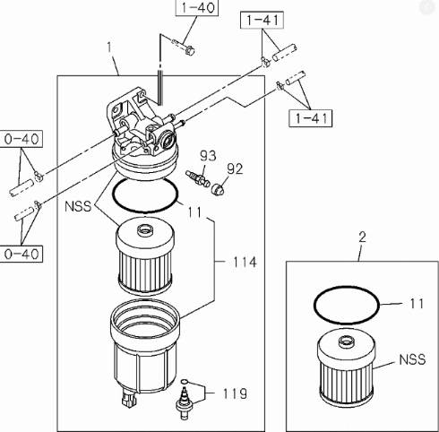 ISUZU 8-98037-011-0 - Filtru combustibil www.parts5.com