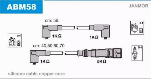 Janmor ABM58 - Juego de cables de encendido www.parts5.com