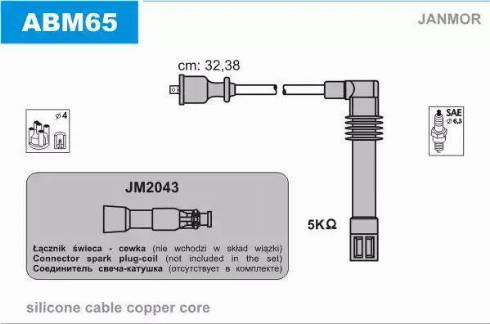 Janmor ABM65 - Süütesüsteemikomplekt www.parts5.com