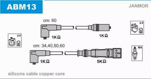 Janmor ABM13 - Set cablaj aprinder www.parts5.com