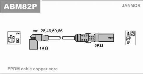 Janmor ABM82P - Juego de cables de encendido www.parts5.com