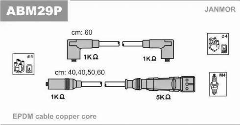 Janmor ABM29P - Set cablaj aprinder www.parts5.com