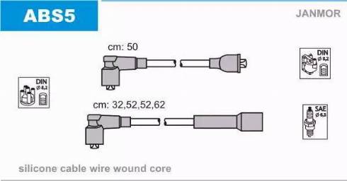 Janmor ABS5 - Ignition Cable Kit www.parts5.com