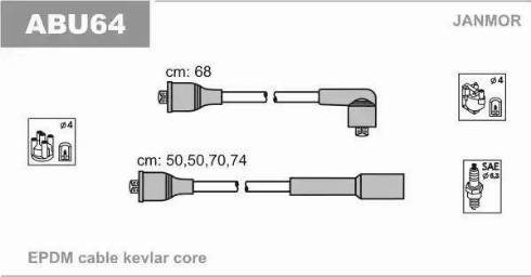 Janmor ABU64 - Ignition Cable Kit www.parts5.com